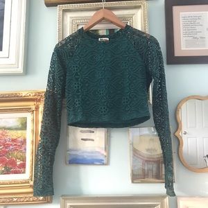 Show Me Your MuMu green crop top